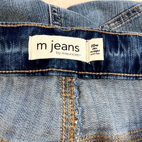 NWT Maurices Women's Jeans M Jeans 20W Classic Slim Straight, Short, Mid Rise - Picture 8 of 11